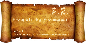 Przepolszky Rozamunda névjegykártya